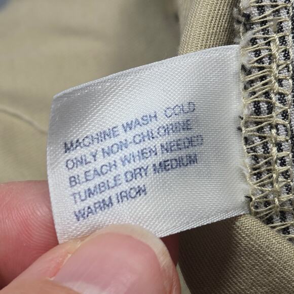 Gap Tan Khaki Pants Straight Fit Flat Front Chino Classic Cotton Men Size 38 Zip - Picture 7 of 8